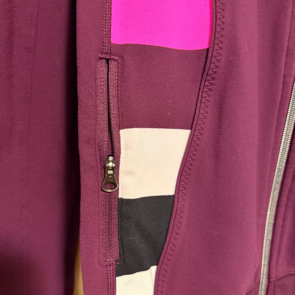 Lululemon Nice Asana - Jacket Plum / Pow Stripe Raspberry Glo Light - Picture 5 of 5
